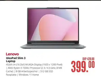 Hirsch und Ille Lenovo Laptop IdeaPad Slim 3 Angebot