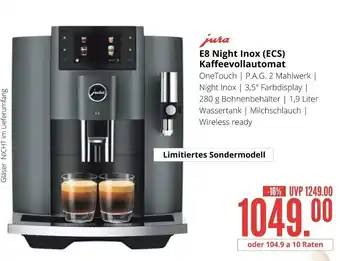 Hirsch und Ille jura E8 Night Inox (ECS) Kaffeevollautomat Angebot