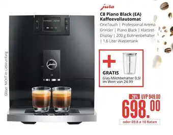 Hirsch und Ille jura C8 Piano Black (EA) Kaffeevollautomat Angebot