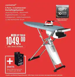 Hirsch und Ille LAURASTAR S Pure + X-tremecover Dampfbügelsystem Angebot