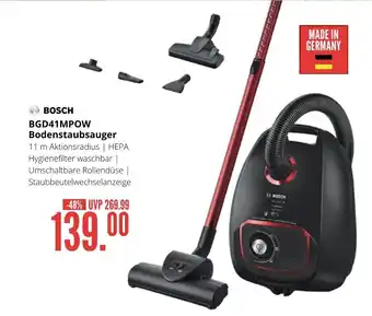 Hirsch und Ille BOSCH Bodenstaubsauger BGD41MPOW Angebot