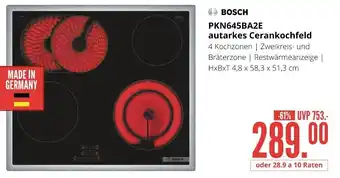 Hirsch und Ille BOSCH autarkes Cerankochfeld PKN645BA2E Angebot