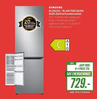 Hirsch und Ille SAMSUNG RL35CEX / RL34C705CS9/EG Kühl-Gefrierkombination Angebot