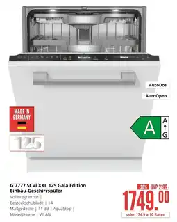 Hirsch und Ille Miele Einbau-Geschirrspüler G 7777 SCVI XXL 125 Gala Edition Angebot