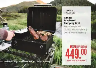 Hirsch und Ille TRAEGER Ranger Tragbarer Camping Grill Angebot