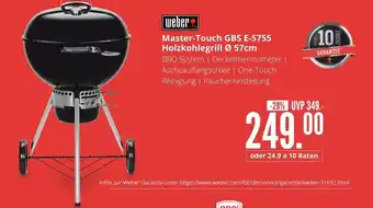 Hirsch und Ille weber Master-Touch GBS E-5755 Holzkohlegrill Ø 57cm Angebot