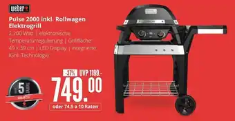 Hirsch und Ille weber Pulse 2000 inkl. Rollwagen Elektrogrill Angebot