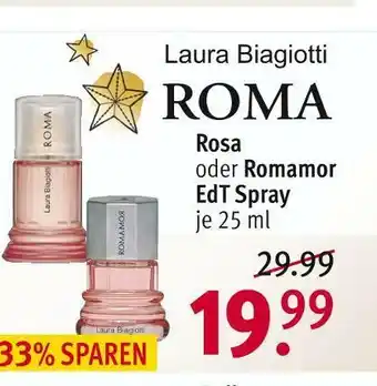 Rossmann Laura biagiotti rosa oder romamor edt spray Angebot