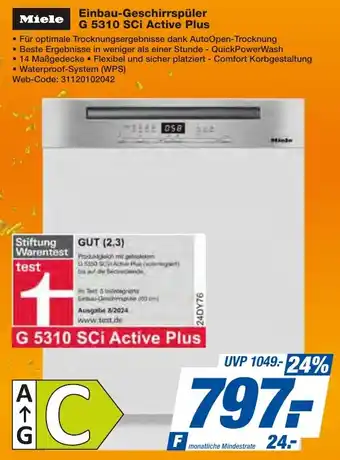 HEM Expert Miele Einbau-Geschirrspüler G 5310 SCi Active Plus Angebot