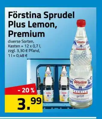 Logo Getränkemarkt Förstina Sprudel Plus Lemon, Premium 12x0,7L Angebot