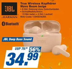 HEM Expert JBL True Wireless Kopfhörer Wave Beam beige Angebot