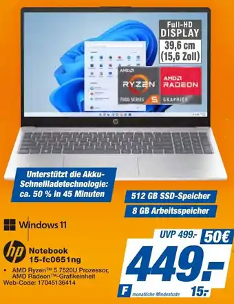 HEM Expert hp Notebook 15-fc0651ng Angebot