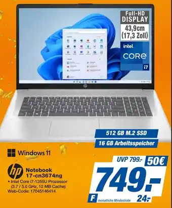 HEM Expert hp Notebook 17-cn3674ng Angebot