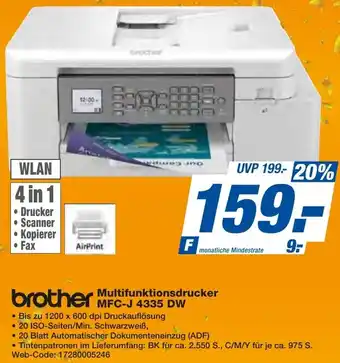 HEM Expert brother Multifunktionsdrucker MFC-J4335 DW Angebot