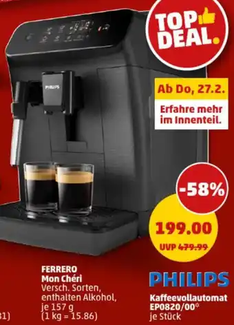 PENNY PHILIPS Kaffeevollautomat EP0820/00 Angebot