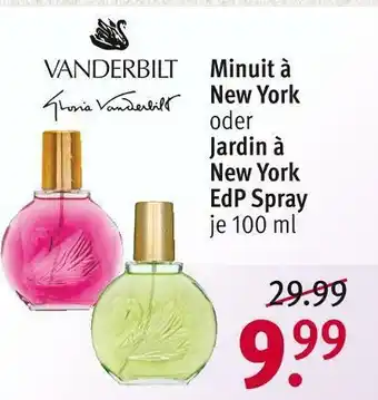 Rossmann Vanderbilt minuit à new york oder jardin à new york edp spray Angebot