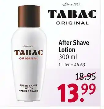 Rossmann Tabac original after shave lotion Angebot