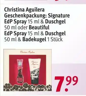 Rossmann Christina aguilera geschenkpackung Angebot