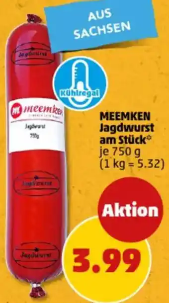 PENNY MEEMKEN Jagdwurst am Stück Angebot