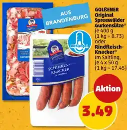 PENNY GOLBENER Original Spreewälder Gurkensülze oder Rindfleisch Knacker Angebot