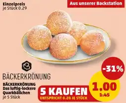 PENNY BÄCKERKRÖNUNG Das luftig-lockere Quarkbällchen Angebot