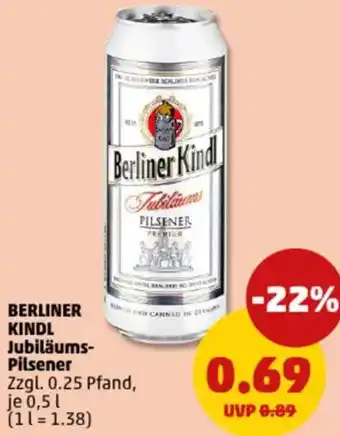 PENNY BERLINER KINDL Jubiläums Pilsener Angebot