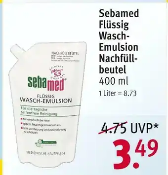 Rossmann Sebamed flüssig wasch-emulsion nachfüllbeutel Angebot