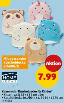 PENNY HOME IDEAS living Kissen oder Kuscheldecke für Kinder Angebot