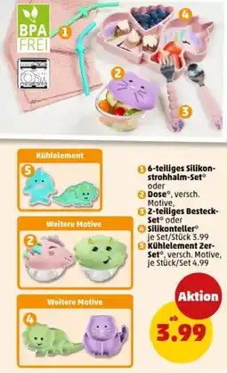 PENNY 6-teiliges Silikonstrohhalm-Set Angebot