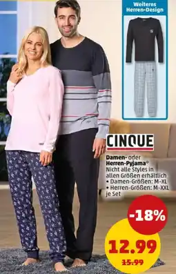 PENNY CINQUE Damen oder Herren-Pyjama Angebot