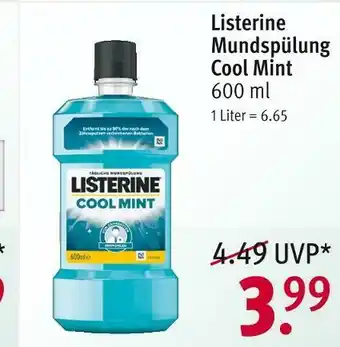 Rossmann Listerine mundspülung Angebot