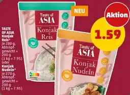 PENNY TASTE OF ASIA Konjak Reis oder Konjak Nudeln Angebot