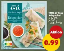 PENNY TASTE OF ASIA Reispapier Angebot