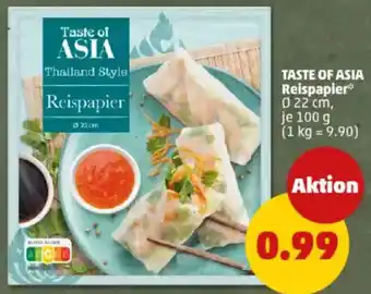 PENNY TASTE OF ASIA Reispapier Angebot