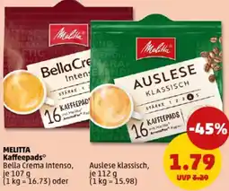 PENNY MELITTA Kaffeepads Angebot