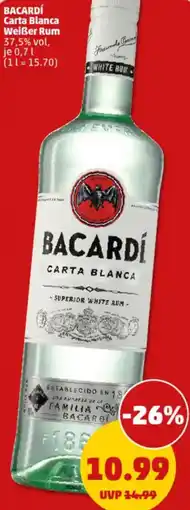 PENNY BACARDI Carta Blanca Weißer Rum Angebot