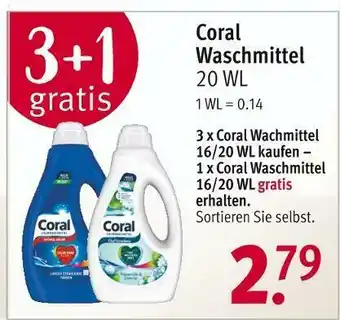 Rossmann Coral waschmittel Angebot