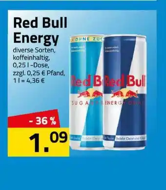 Logo Getränkemarkt Red Bull Energy 0,25L Angebot