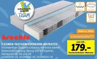 SCONTO Breckle 7 Zonen Taschenfederkern-Matratze Angebot