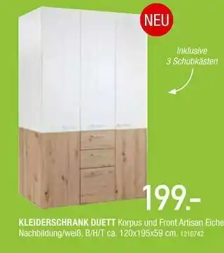 Osca Möbel Kleiderschrank duett Angebot