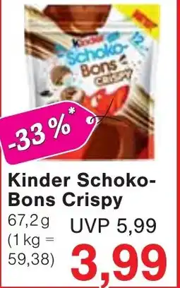 Wiglo Wunderland Kinder Schoko Bons Crispy Angebot