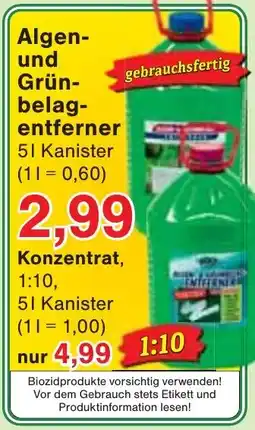 Wiglo Wunderland Algen und Grünbelagentferner Angebot