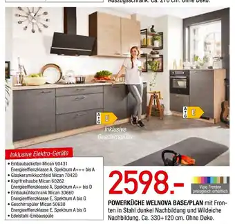 Osca Möbel Powerküche welnova base/plan Angebot