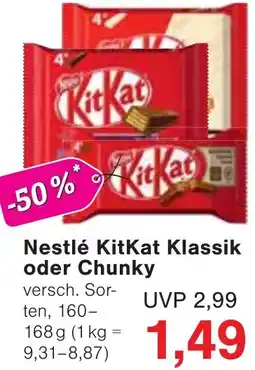 Wiglo Wunderland Nestlé KitKat Klassik oder Chunky Angebot