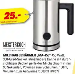 Höffner MEISTERKOCH MILCHAUFSCHÄUMER „MA-450" Angebot