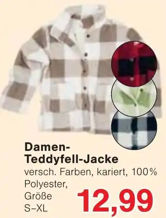 Wiglo Wunderland Damen Teddyfell-Jacke Angebot