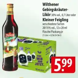 Famila Nord Ost Wilthener Likör 30% vol. oder Kleiner Feigling Angebot