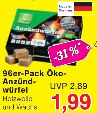 Wiglo Wunderland 96er-Pack Öko-Anzündwürfel Angebot