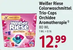 Rossmann Weißer Riese Colorwaschmittel Trio-Caps Orchidee Aromatherapie Angebot