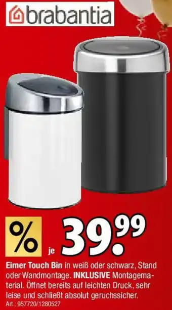 Zurbrüggen Brabantia Eimer Touch Bin Angebot